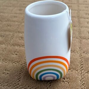 NWT Debi Lilly White Rainbow Vase